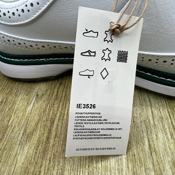 Adidas MC80 Spikeless Mens Size 6 Womens 7 Golf Shoes White Green Wingtip IE3526 main image 9